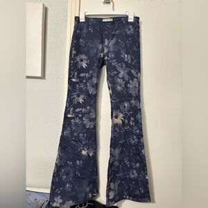 We The Free flower patterned flare jeans